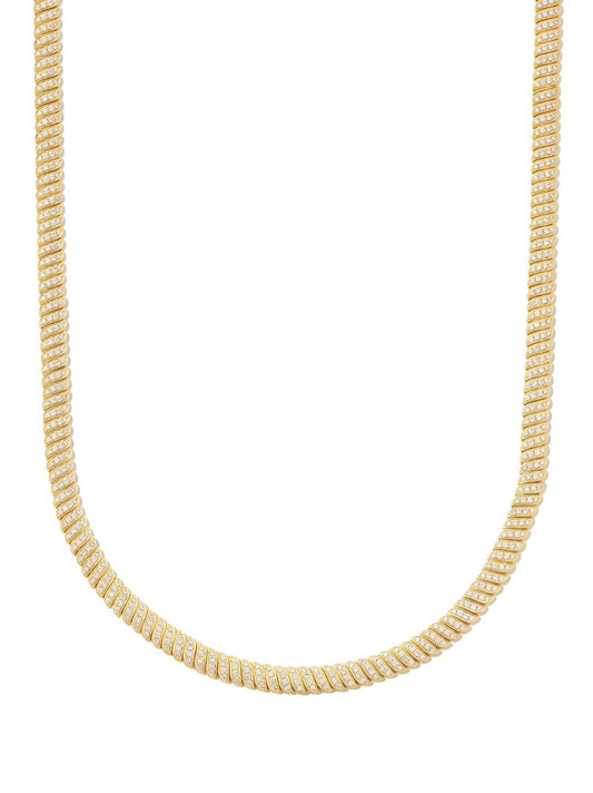 18k Yellow Gold Zoe Diamond Choker Necklace
