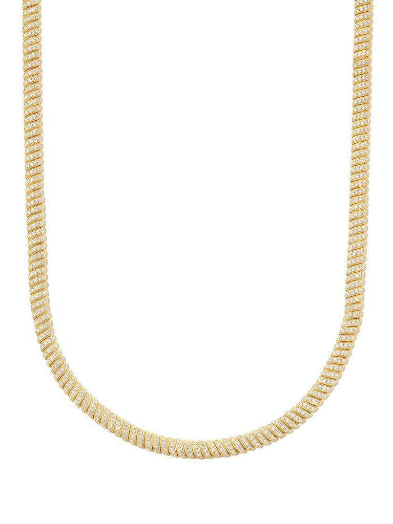 18k Yellow Gold Zoe Diamond Choker Necklace