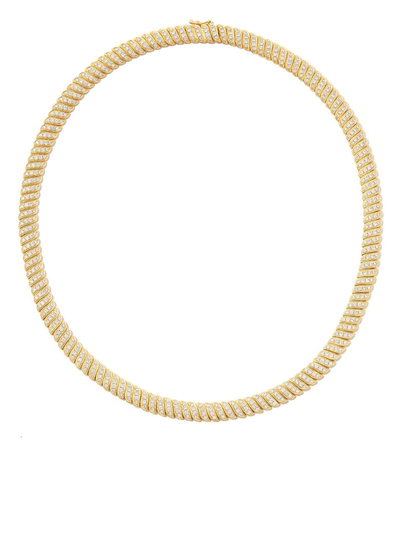 18k Yellow Gold Zoe Diamond Choker Necklace