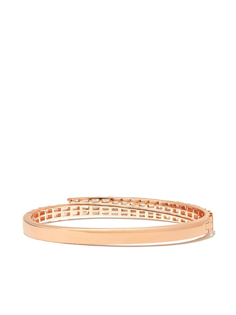 18k Rose Gold Coil Diamond Bangle