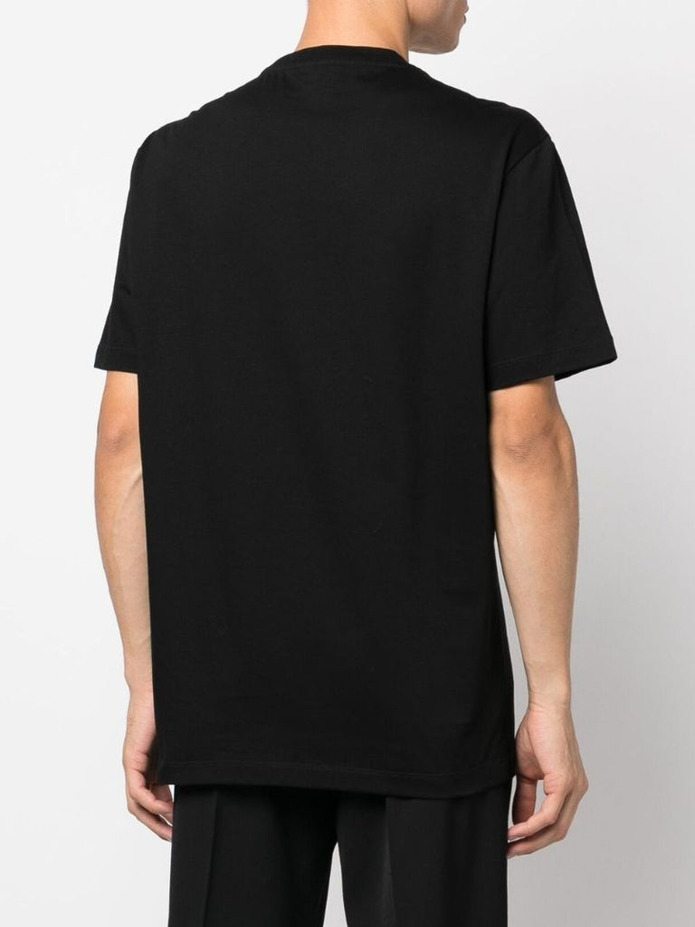 Black Barocco Silhouette Logo Print T-shirt