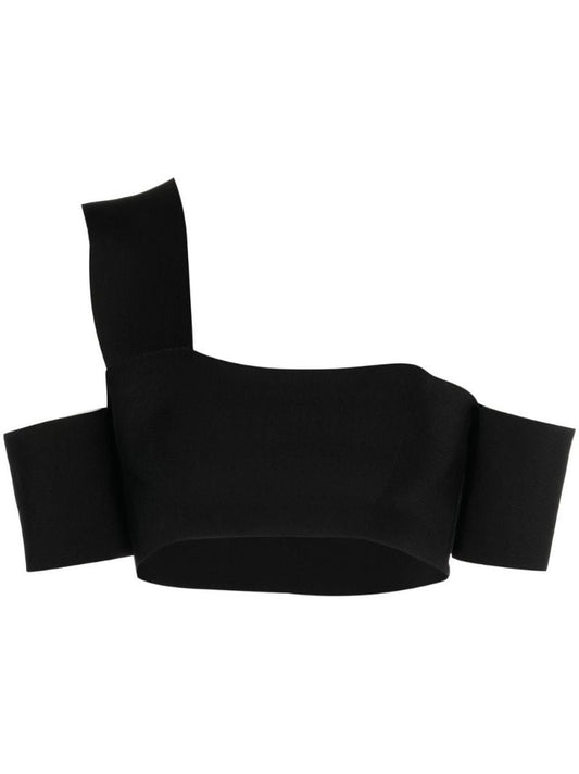 Black Off Shoulder Bandeau Top