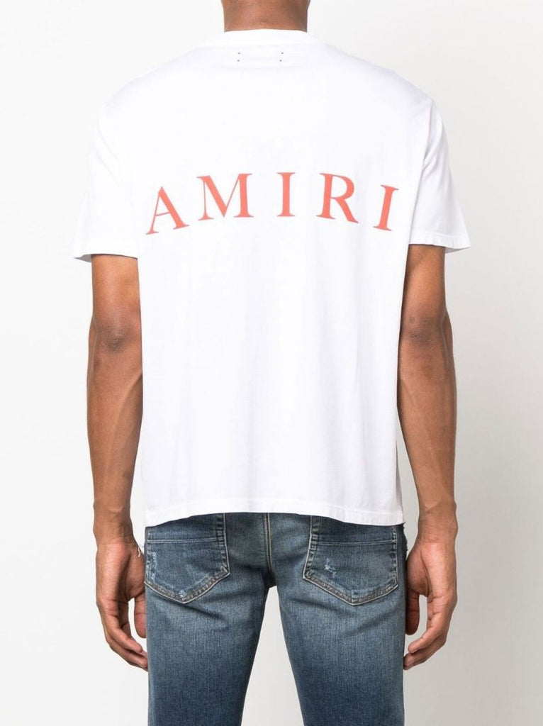 White Ma Logo Print Cotton T-shirt