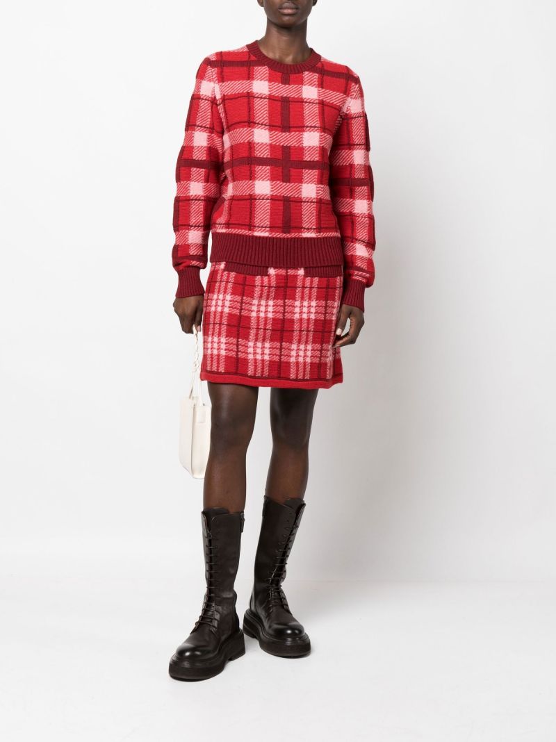 Red Tartan Cashmere Sweater