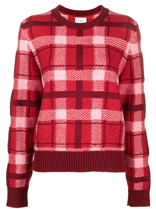 Red Tartan Cashmere Sweater
