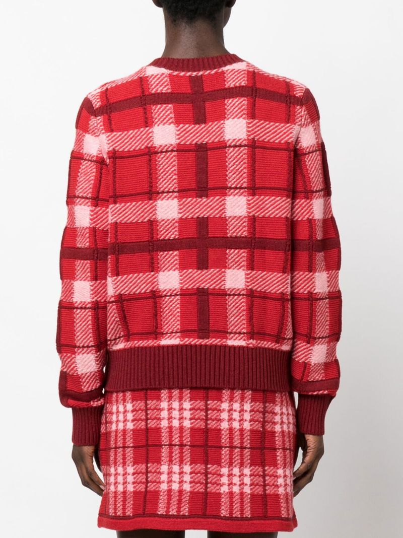 Red Tartan Cashmere Sweater