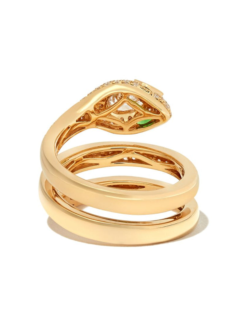 18k Yellow Gold Snake Coil Ring