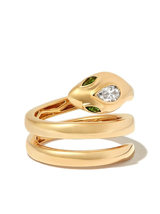 18k Yellow Gold Snake Coil Ring