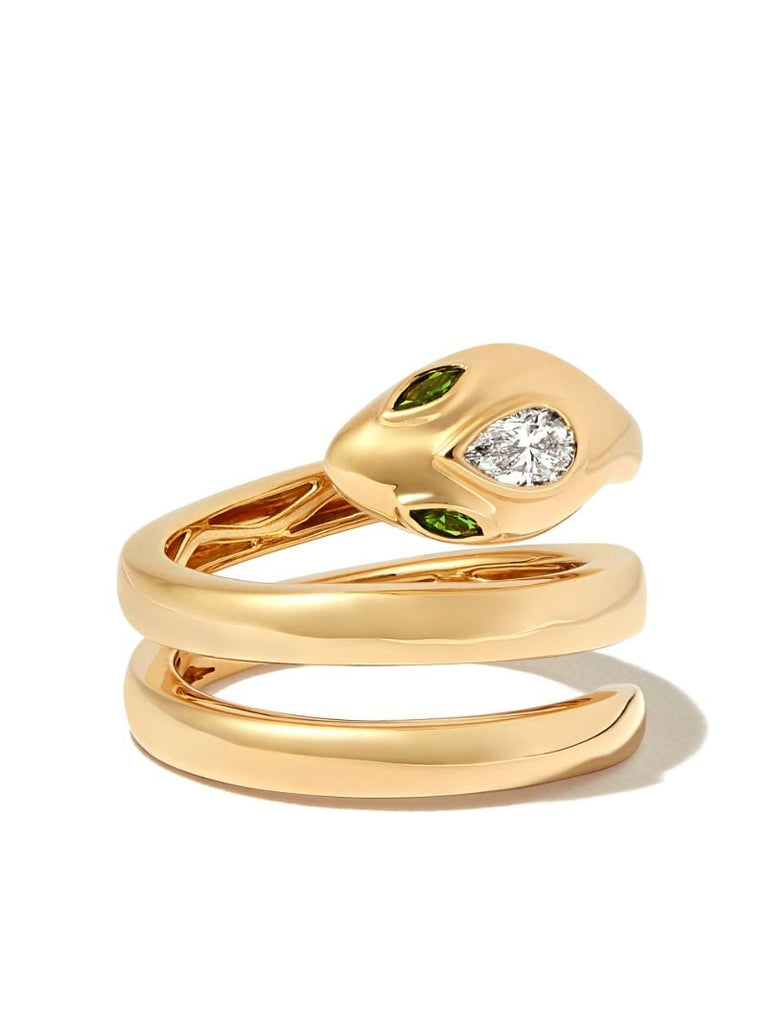18k Yellow Gold Snake Coil Ring
