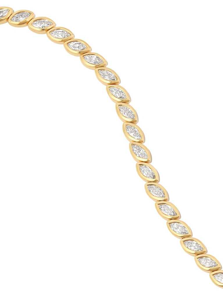 18k Yellow Gold Marquis Diamond Tennis Bracelet