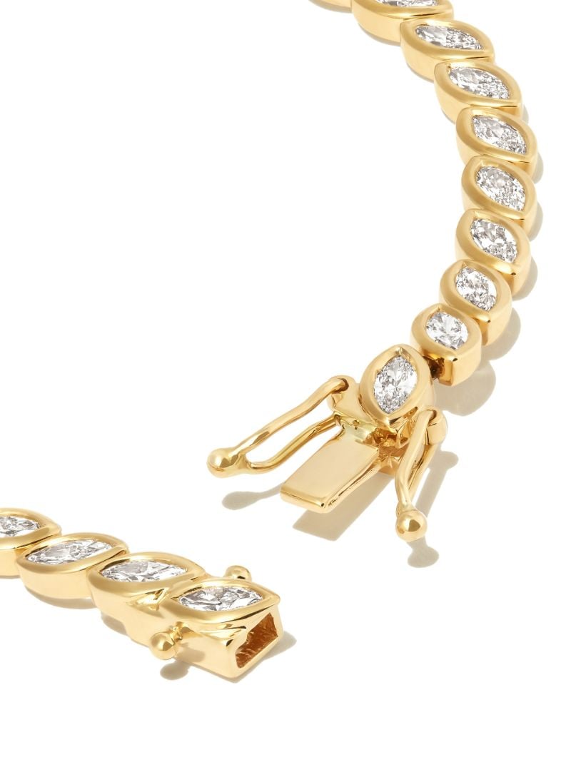 18k Yellow Gold Marquis Diamond Tennis Bracelet