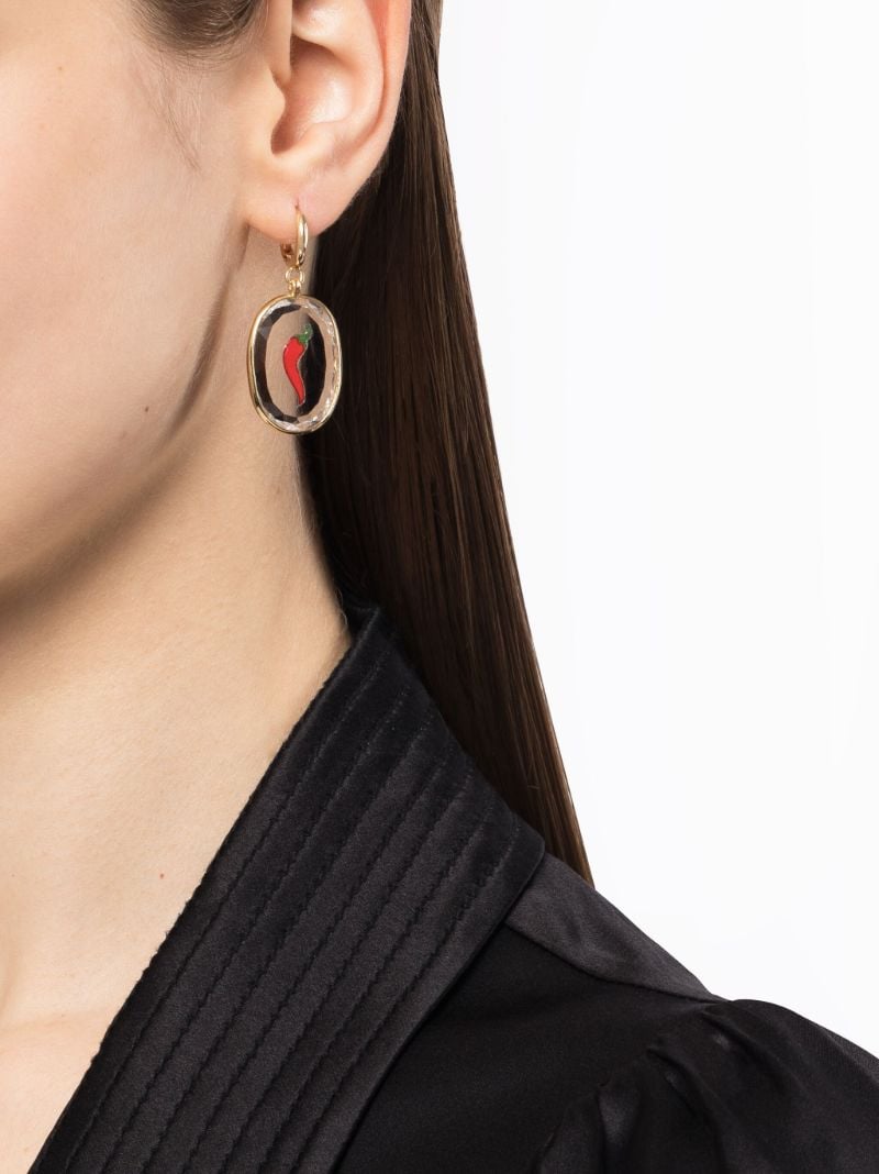 Yellow Gold Lucky Felfel Drop Earring