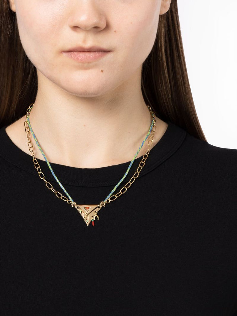 18k Yellow Gold Protection Pouch Pendant Necklace