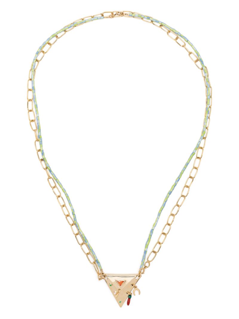 18k Yellow Gold Protection Pouch Pendant Necklace