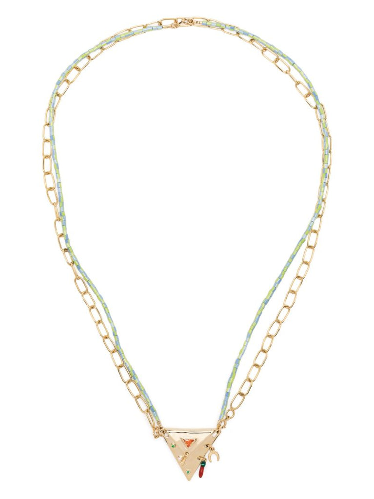 18k Yellow Gold Protection Pouch Pendant Necklace