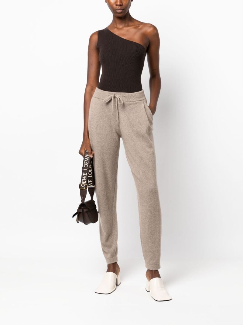 Brown Diya One-shoulder Cashmere Top