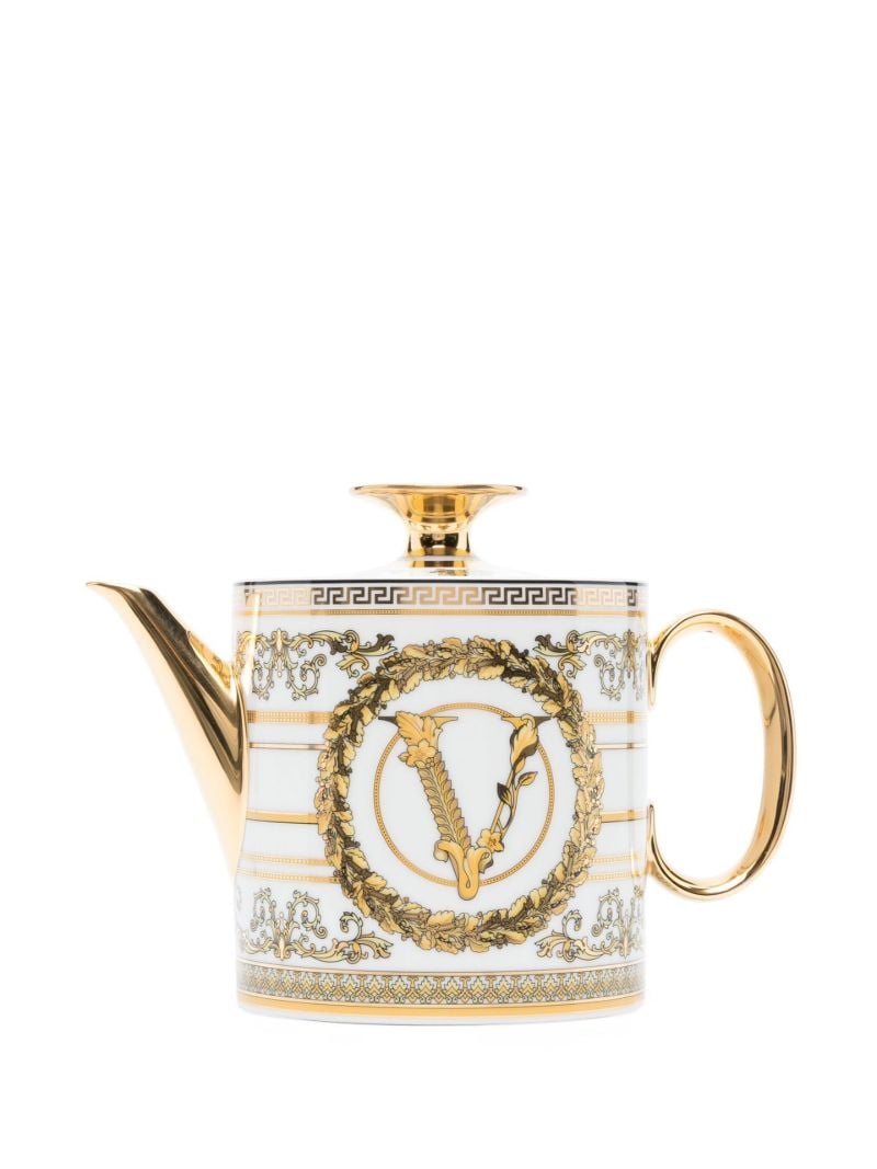 White Virtus Gala Porcelain Teapot