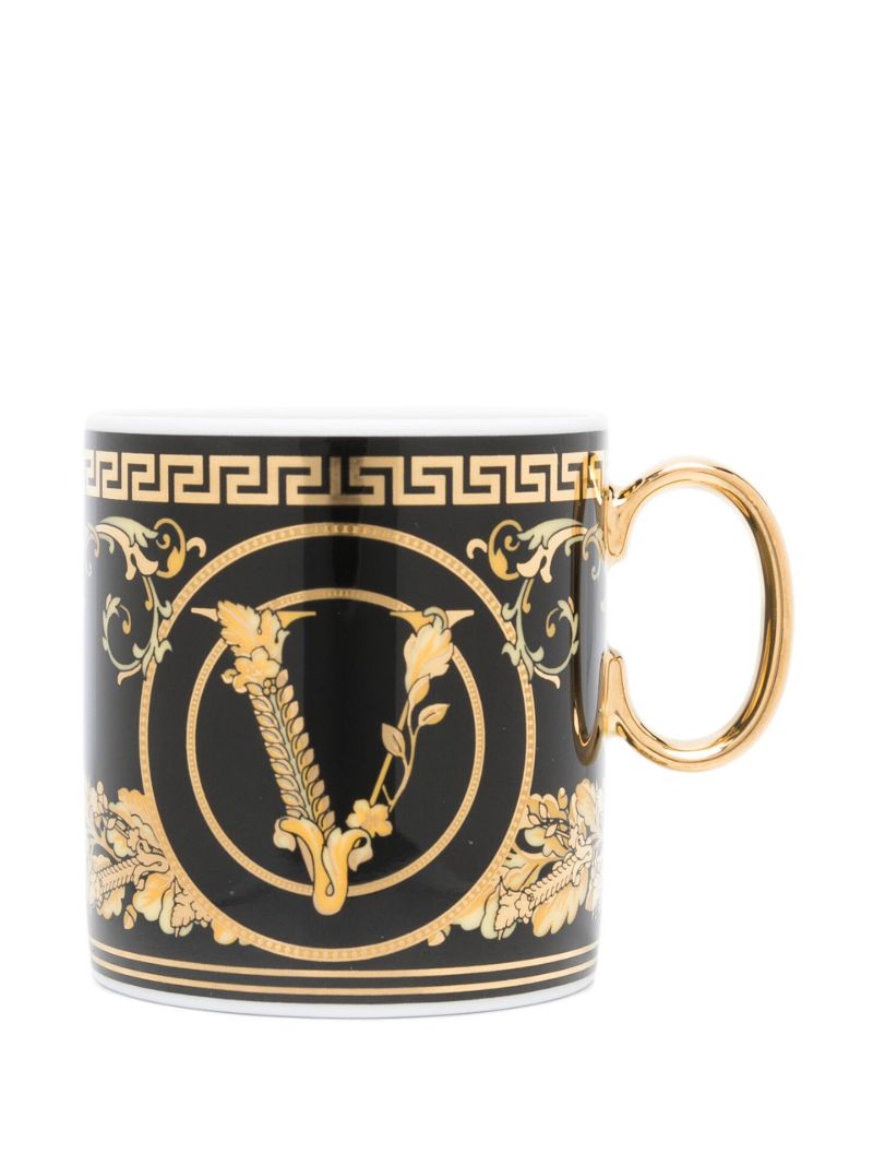 Black Virtus Gala Porcelain Espresso Cup Set