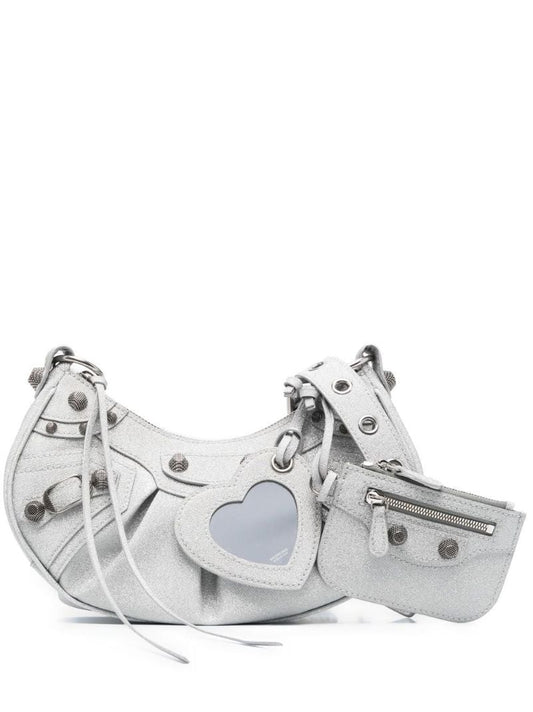 Silver Le Cagole Xs Shoulder Bag