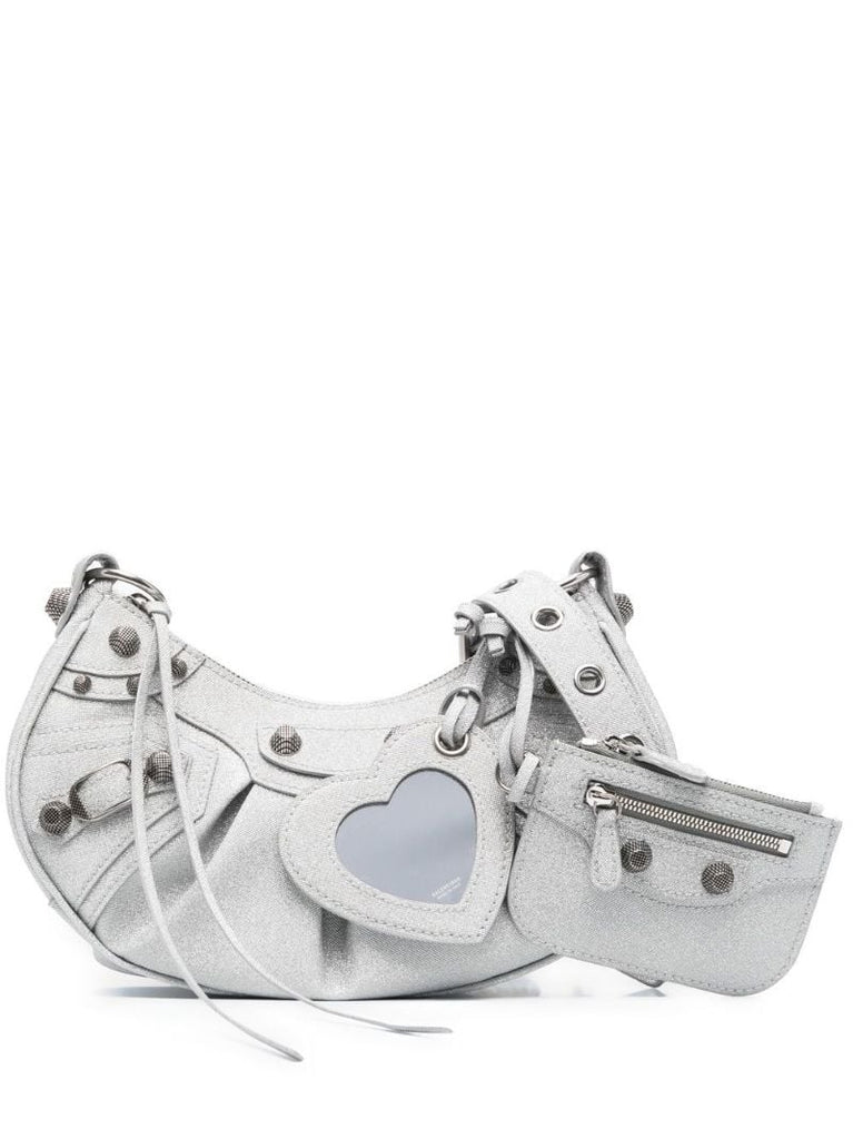 Silver Le Cagole Xs Shoulder Bag