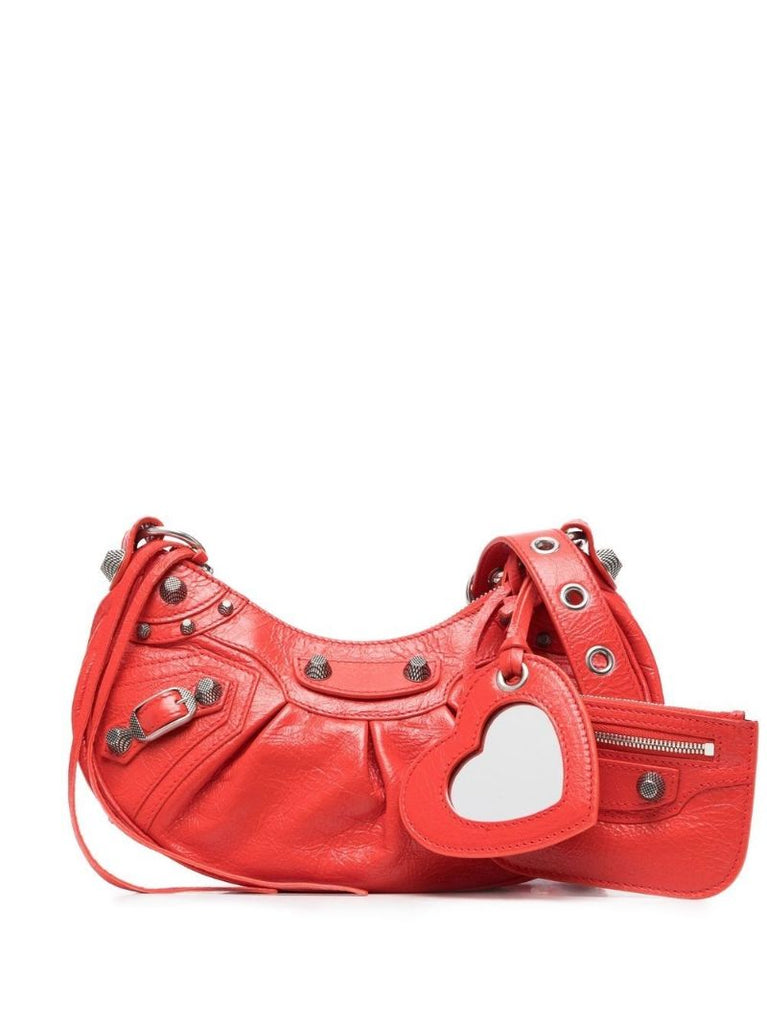 Red Le Cagole Xs Leather Shoulder Bag