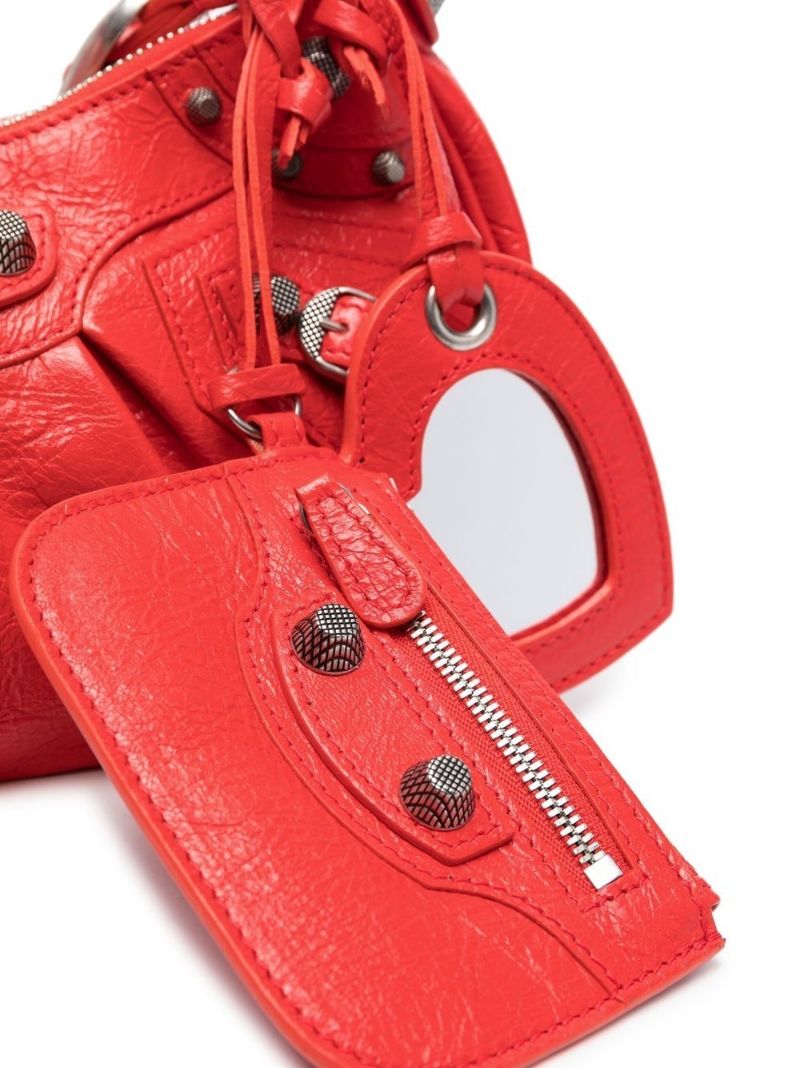Red Le Cagole Xs Leather Shoulder Bag