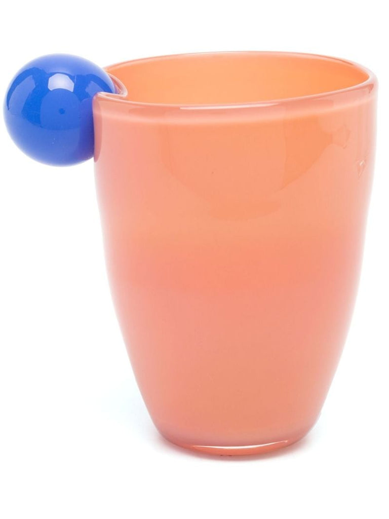 Orange Bon Bon Water with a Twist Glass