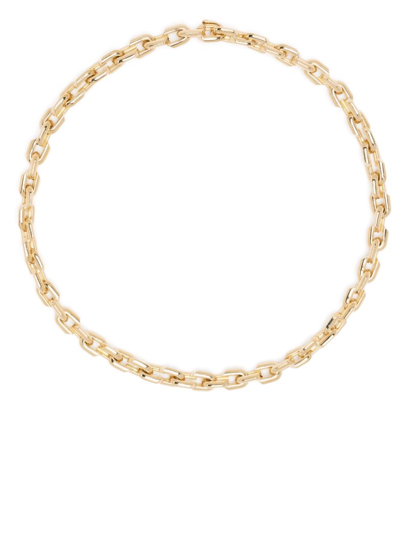 18k Yellow Gold Small Strong Hearts Chain Necklace
