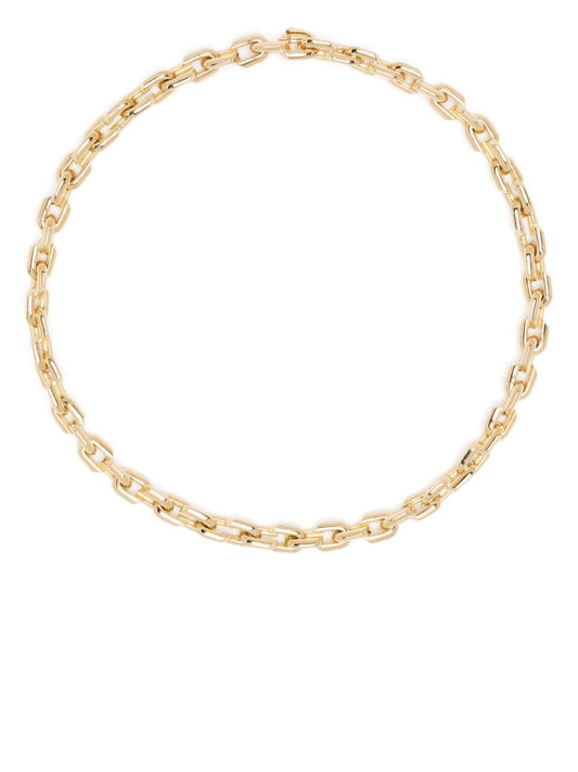 18k Yellow Gold Small Strong Hearts Chain Necklace