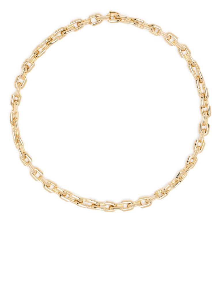 18k Yellow Gold Small Strong Hearts Chain Necklace