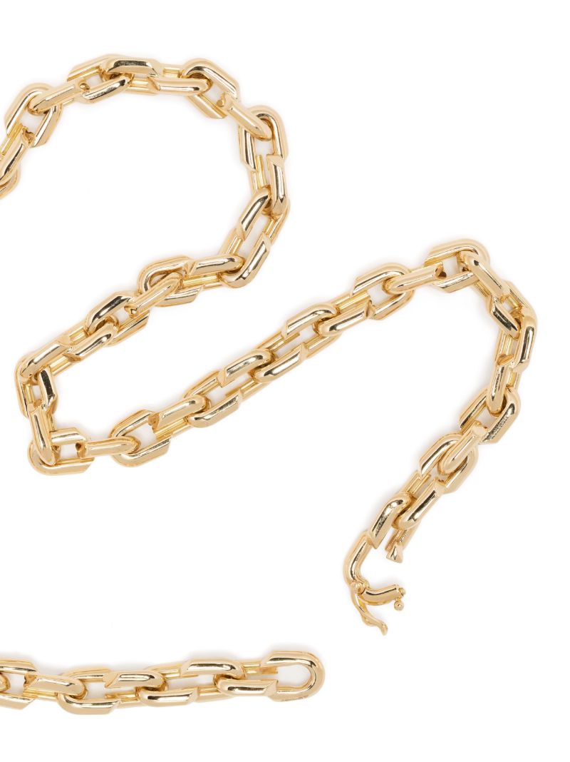 18k Yellow Gold Small Strong Hearts Chain Necklace
