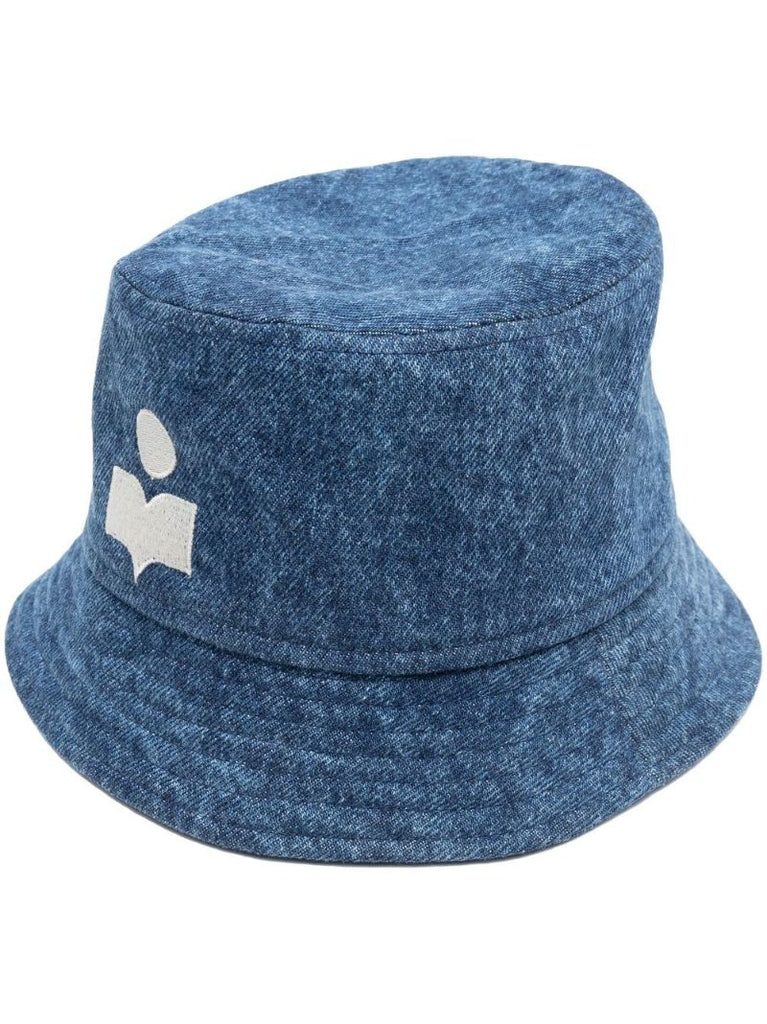 Blue Logo Embroidered Denim Bucket Hat