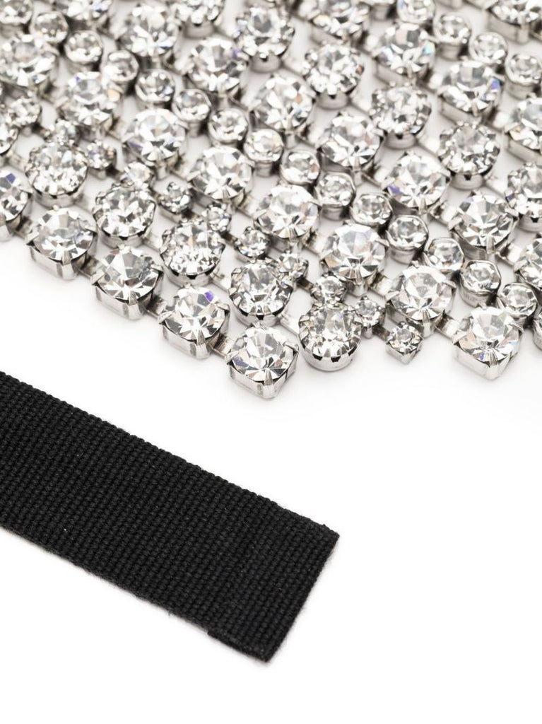 Silver Midnight Dancing Crystal Choker Necklace