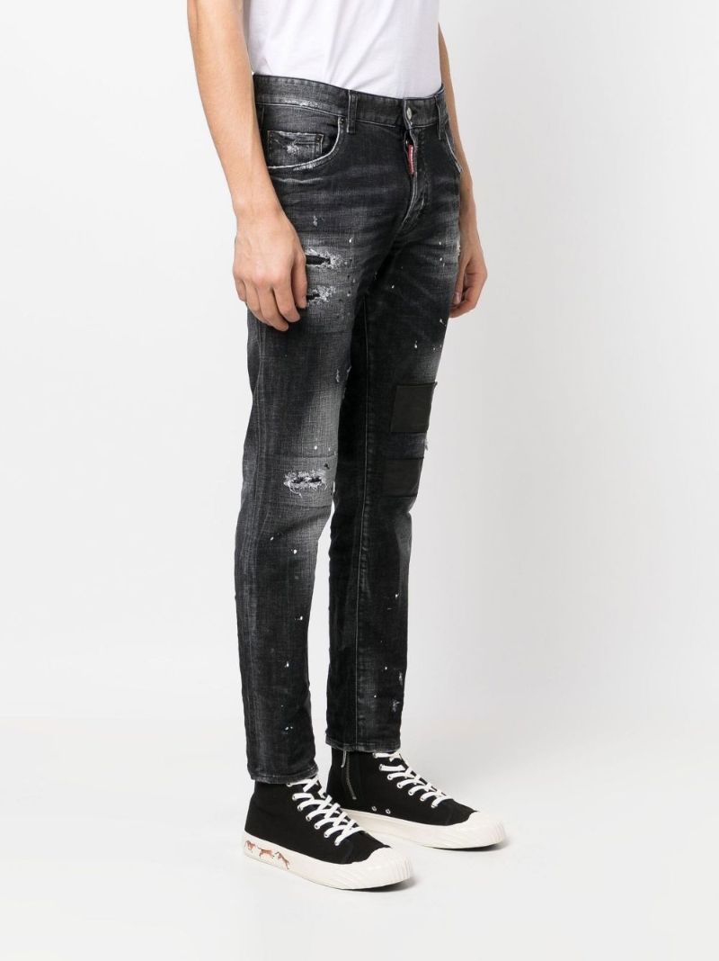 Black Sk8r Distressed Finish Jeans