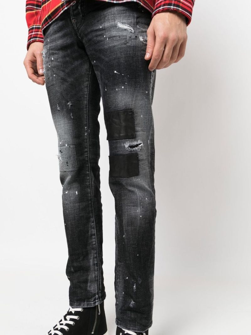 Black Sk8r Distressed Finish Jeans