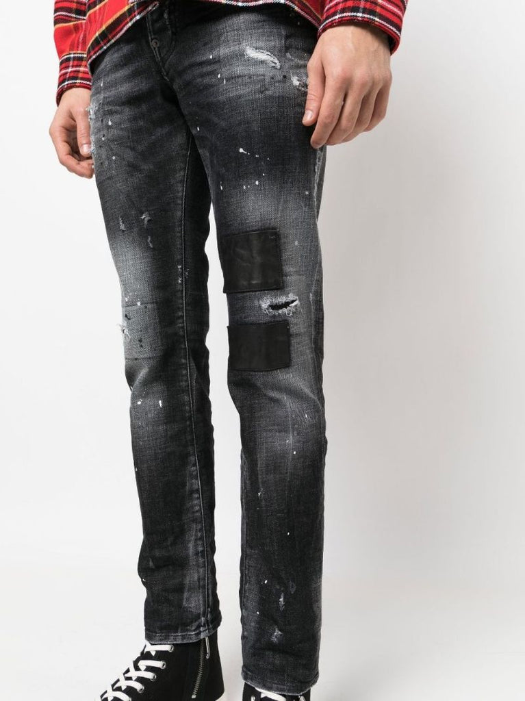 Black Sk8r Distressed Finish Jeans