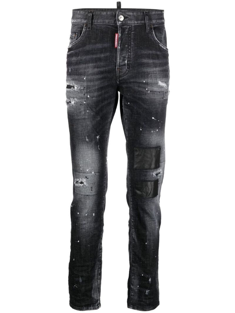 Black Sk8r Distressed Finish Jeans
