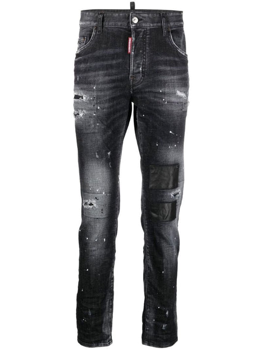 Black Sk8r Distressed Finish Jeans