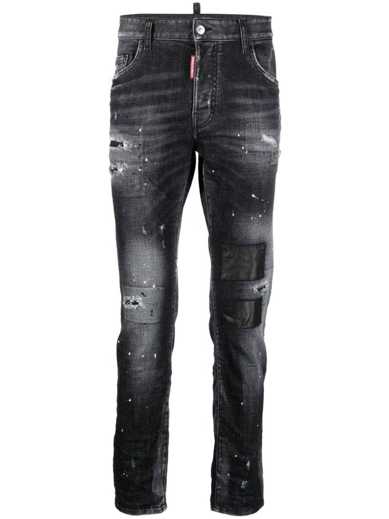 Black Sk8r Distressed Finish Jeans