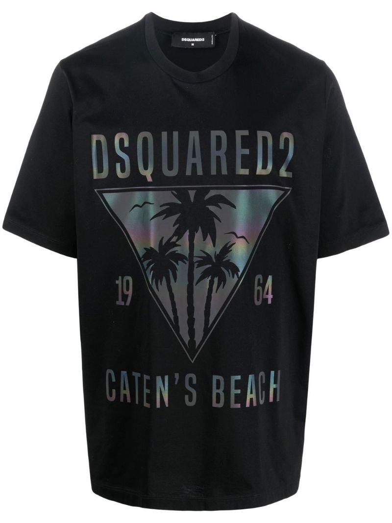 Black D2 Caten's Beach Cotton T-shirt