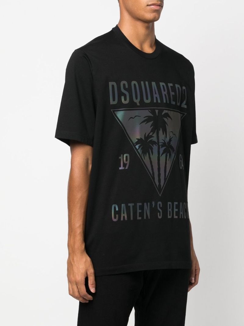 Black D2 Caten's Beach Cotton T-shirt
