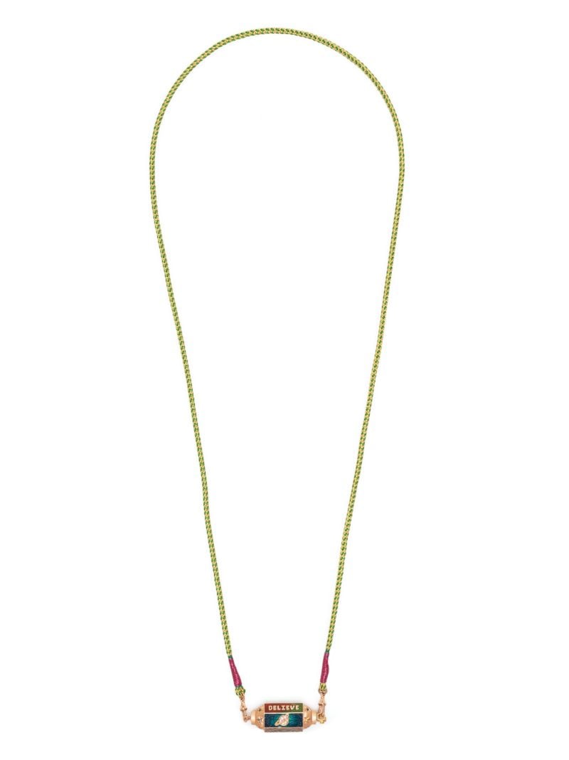 18k Rose Gold Rainbow Pendant Necklace