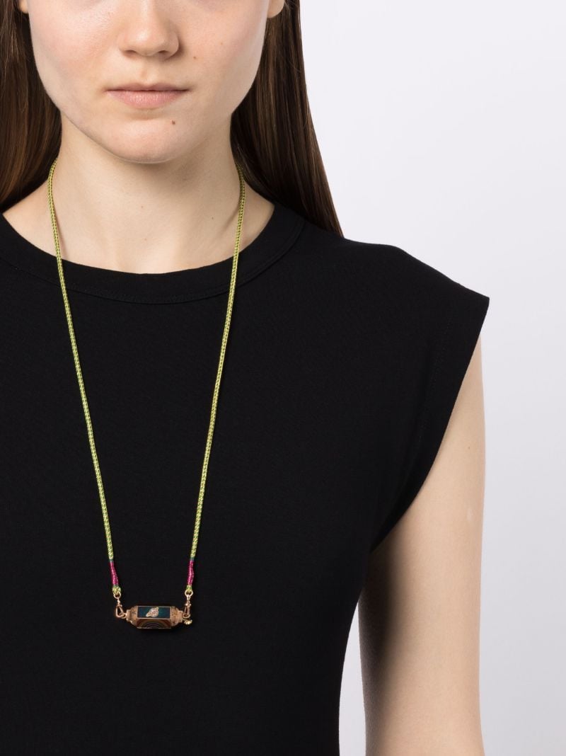 18k Rose Gold Rainbow Pendant Necklace