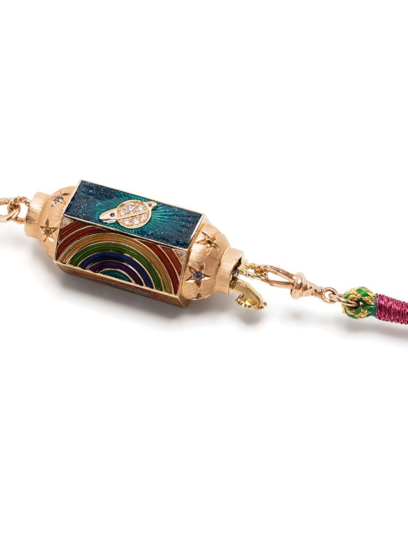18k Rose Gold Rainbow Pendant Necklace