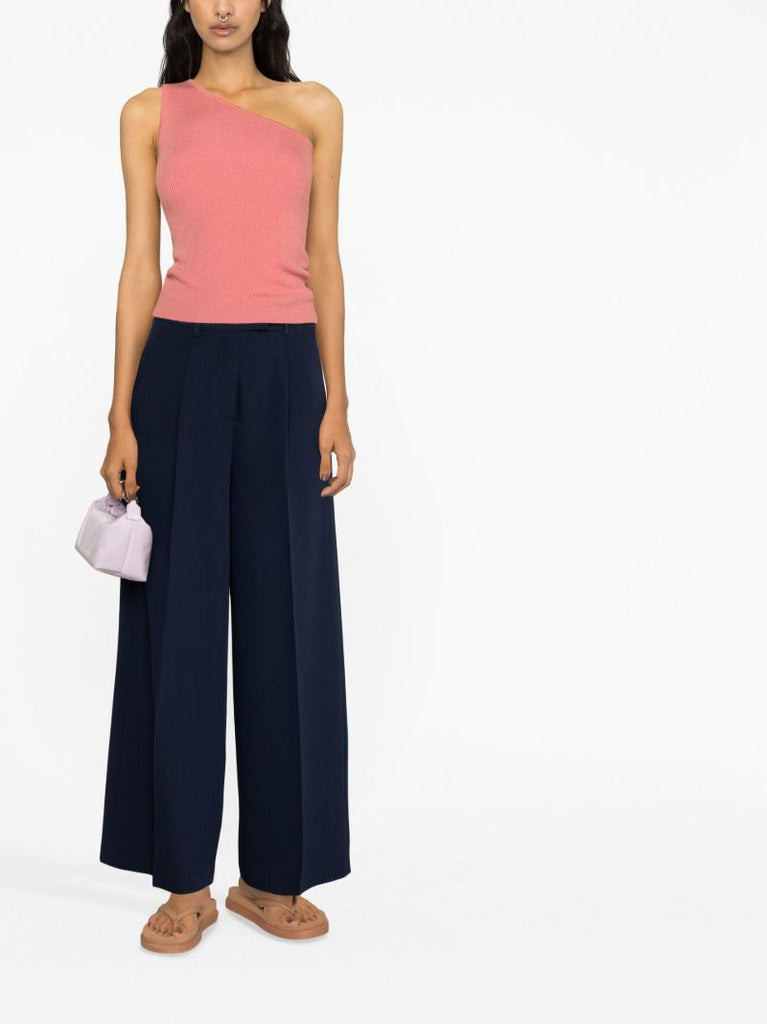 Pink Diya One-shoulder Cashmere Top