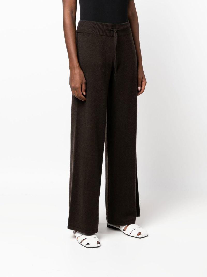 Brown Sofi Wide-leg Cashmere Trousers