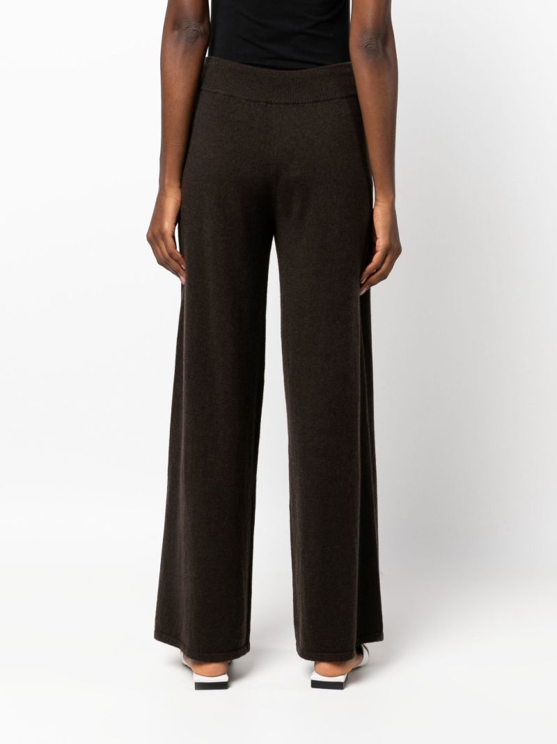 Brown Sofi Wide-leg Cashmere Trousers