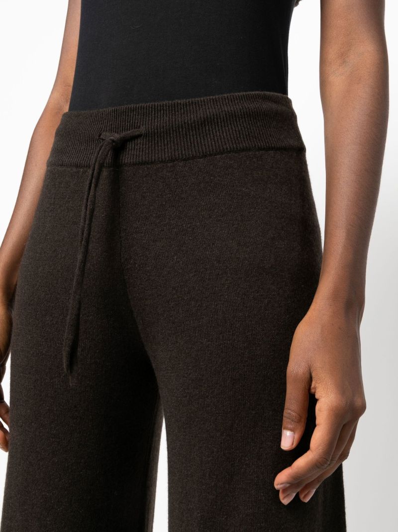 Brown Sofi Wide-leg Cashmere Trousers