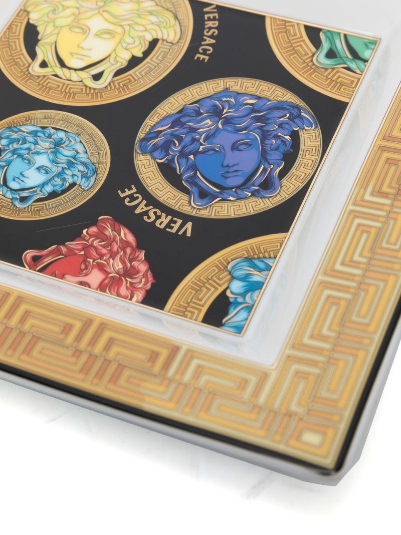 Gold-tone Medusa Amplified Porcelain Dish