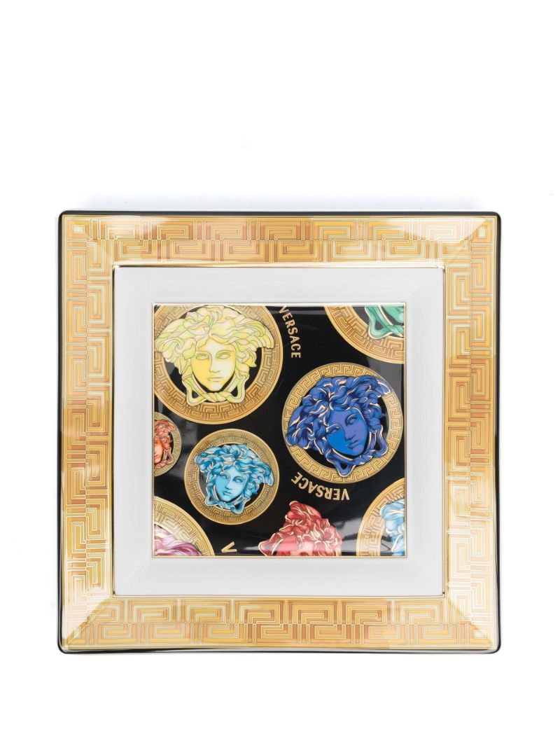 Gold-tone Medusa Amplified Porcelain Dish